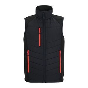 Regatta Mens Full Zip Vest / Black/Classic Red